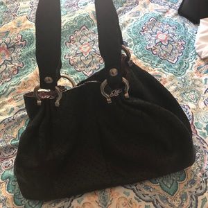 Gap black leather hobo bag
